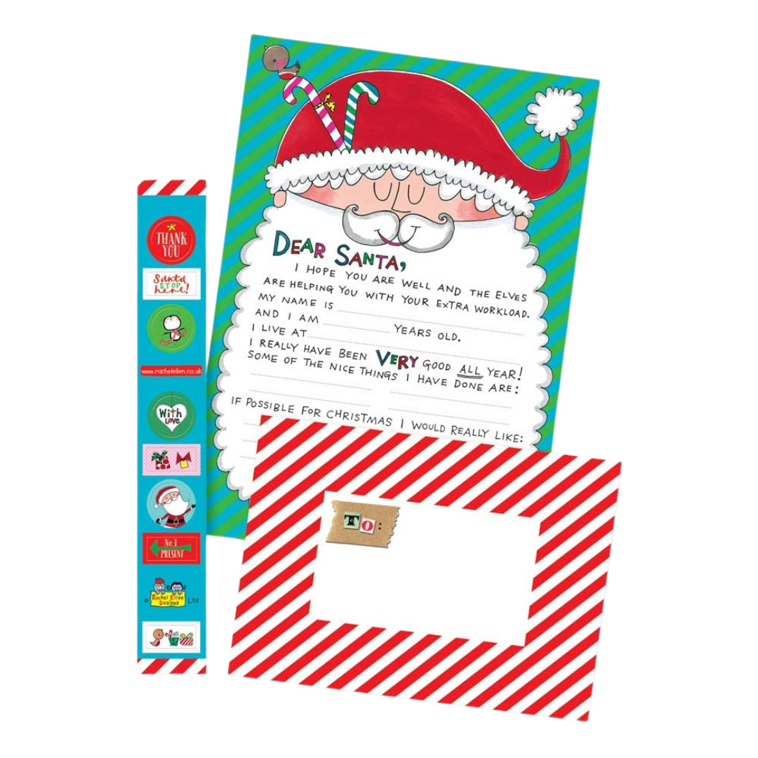 Rachel Ellen Letter to Santa Children's Writing Set Colourful Festive Gift Idea