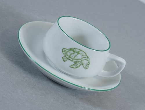 6 Thomas Porzellan Tassen für Suppe Schildkrötensuppe Vintage 1980er Jahre - Picture 4 of 11