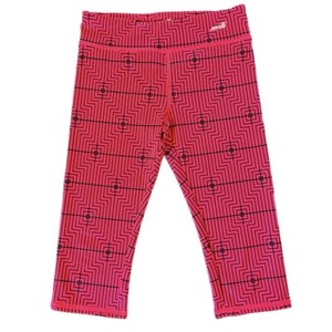 Avia Girls M 7-8 Active Performance Pants Cropped Capri Leggings Pink Geometric