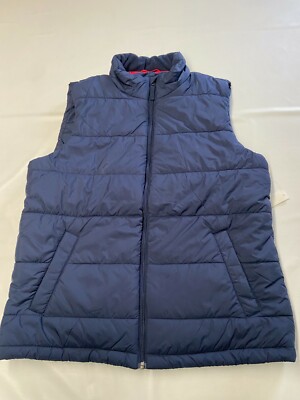 Mens AMAZON ESSENTIALS Blue Insulated Puffer Vest Sz M NEW NWT