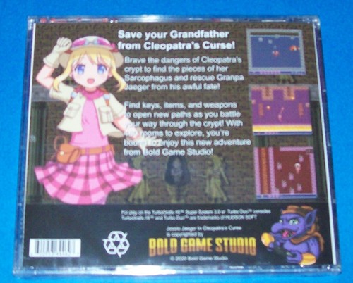 Jessie Jaeger in Cleopatra's Curse Turbografx Super CD PC Engine New 2021 Sealed - Picture 3 of 3