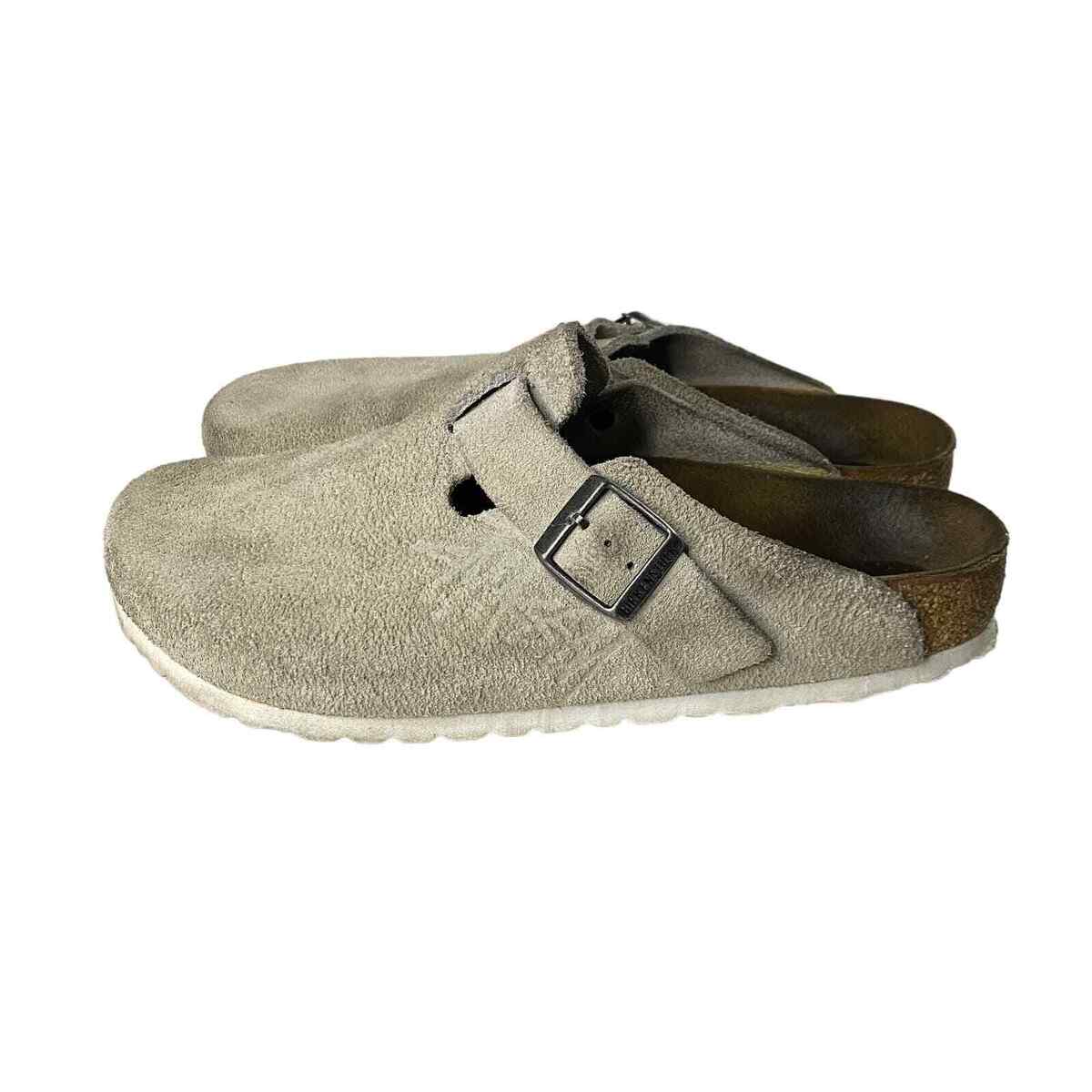Stussy X Birkenstock Boston Mule Bone Sandals Men's 41 (8 Stussy X Birkenstock Boston Mule Bone Sandals Men's 41 (8