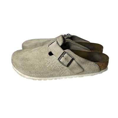 Stussy X Birkenstock Boston Mule Bone Sandals Men's 41 (8 Stussy X Birkenstock Boston Mule Bone Sandals Men's 41 (8