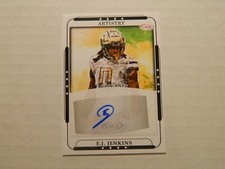2023 Sage Artistry Autographed Black Parallel Card of E.J. Jenkins - Jets