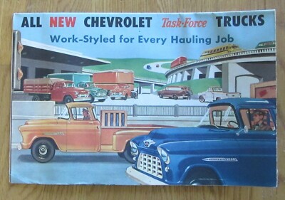 NOS 1955 Chevrolet Task-Force Trucks Folder 55