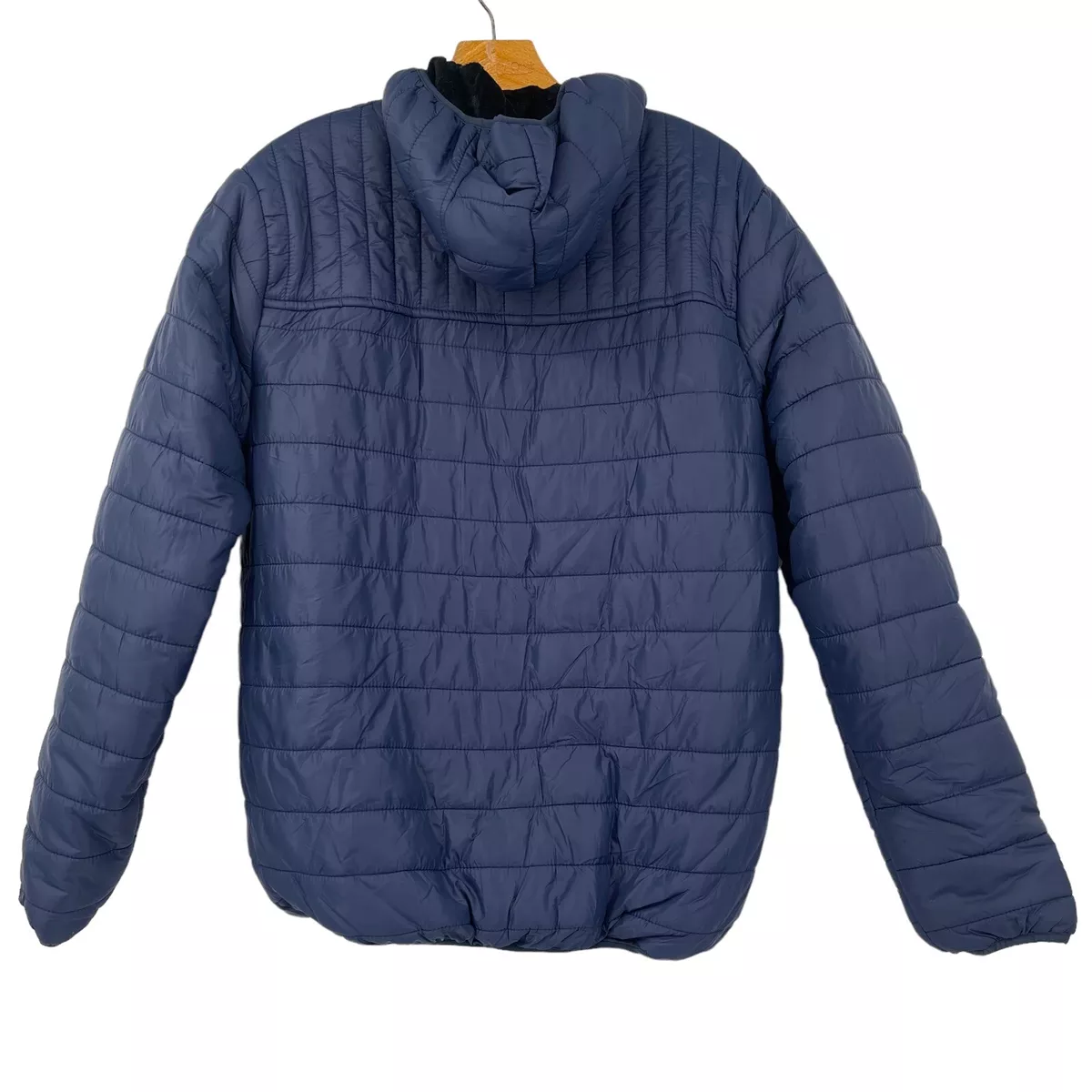 Han Ton Women s Jacket Hood Lined Puffer Coat Navy blue size large