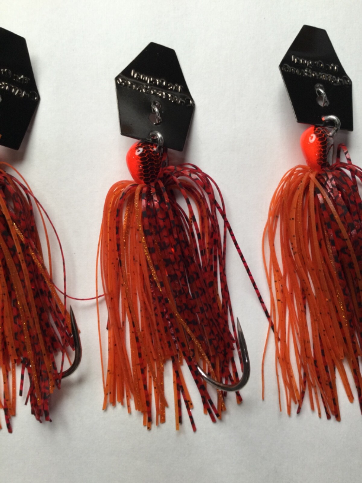 Zman Chatterbait Elite 3/8oz 5 Count Gamakatsu 5/0 Hook,Fire Craw,Hand Tied - Image 4
