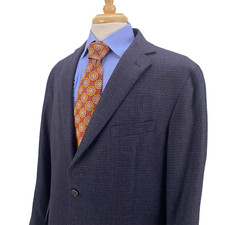 Jos A Bank Reserve Dark Blue Tailored Fit Italian Wool Blazer Sport Jacket 46R