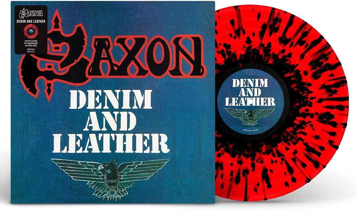 Saxon - Denim And Leather (red & Black Splatter Vinyl) - Vinile