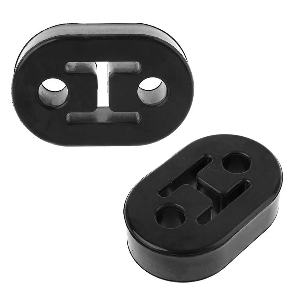 Soporte de montaje en tubo de goma de escape de coche de alta resistencia accesorios de suspensión negro 2 piezas Foto 4 de 4