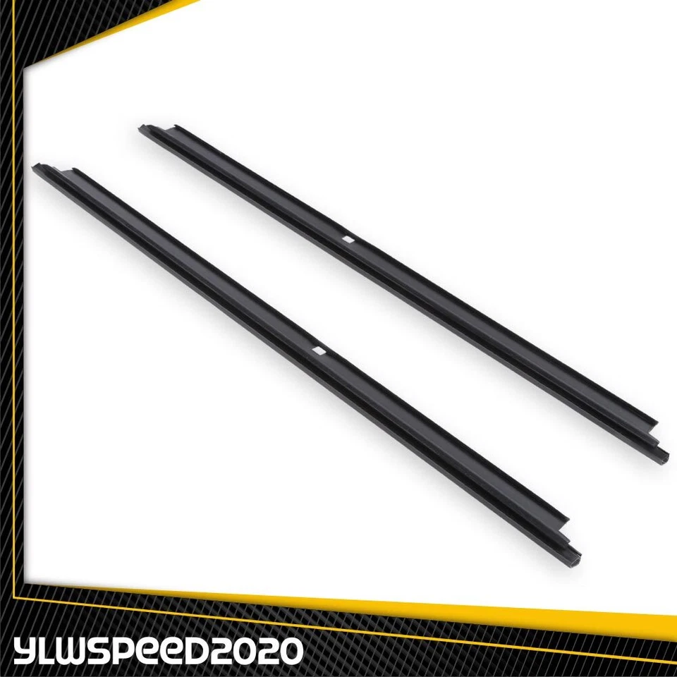 Tira de sellado trasera de fieltro de barrido de ventana exterior 2 piezas apta para camioneta Chevy GMC Cadillac Foto 4 de 4