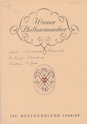 Wilhelm FURTWÄNGLER -Hans KAMESCH Oboe Vienna Philharmonic Orchestra 19.12.1948
