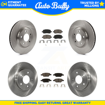 Front & Rear Sem-Metalc Brake Pad & G-Coated Rotor Kt for 2009-2014