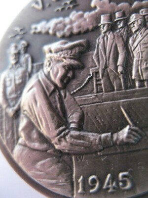 1+OZ LONGINES .925 SILVER 1945 GEN MacARTHUR JAPAN SURRENDERS VJ