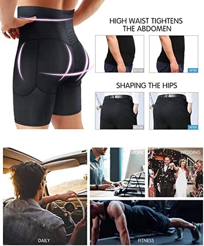 Männer Po-Lifter Hüft Body Shaper mit Pads Booty Hüftverstärker Boxer Unterwäsche USA - Bild 8 von 21