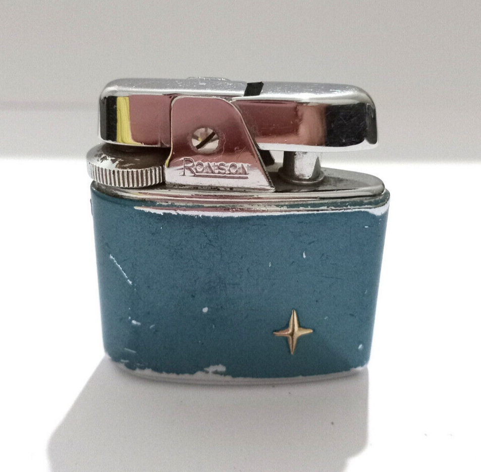 Vintage Ronson Patented Lighter, Reg. Trademark, Made in England 
