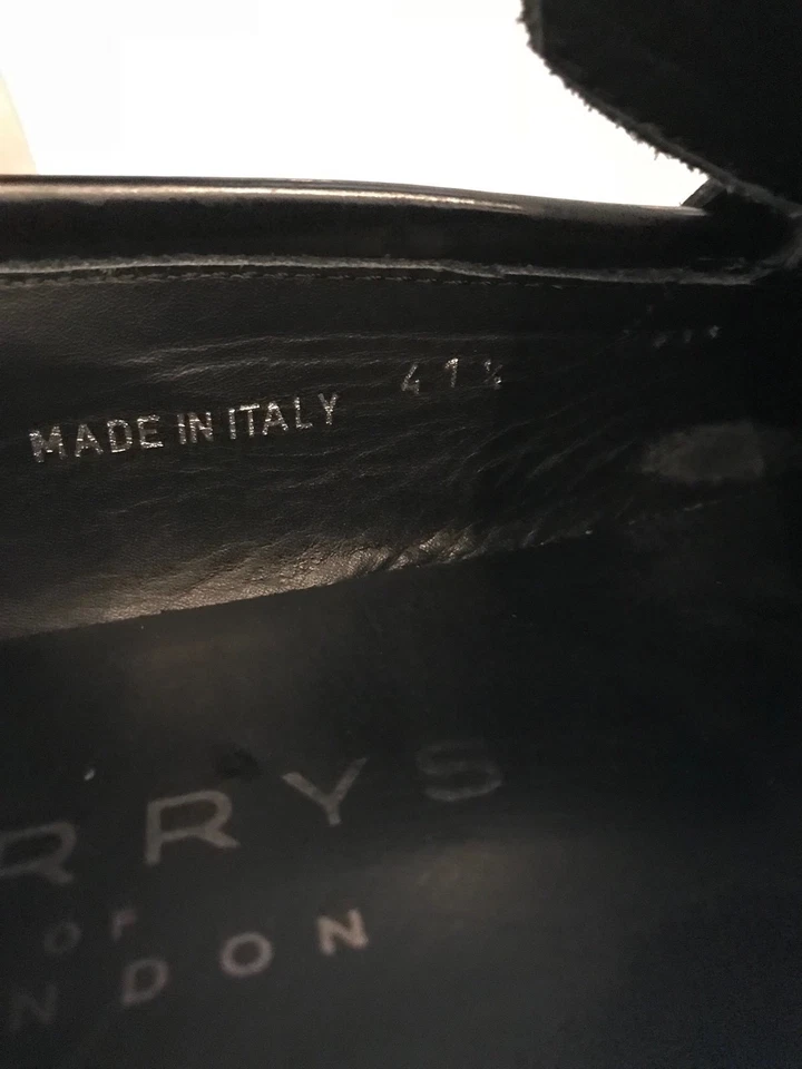 Zapatos mocasines Harrys of London de cuero negro para hombre talla 41,5 Foto 3 de 4