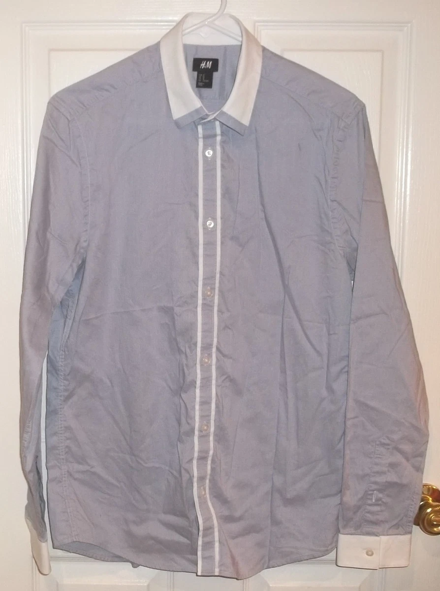 H&M 100% Cotton Striped Dress Shirts for Men for sale | eBay H&M 100% Cotton Striped Dress Shirts for Men for sale | eBay