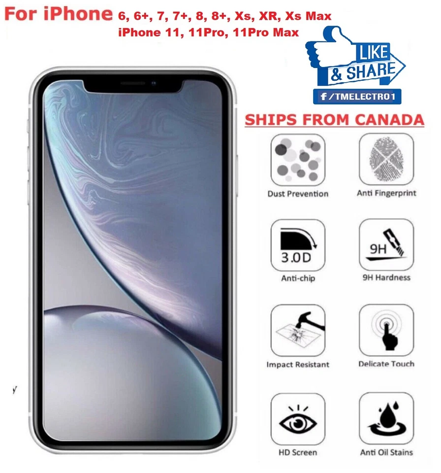 Funda Protectora de Pantalla Calidad Premium para iPhone 6 7 8+ XR Xs 11 12Pro Max SE! Foto 2 de 4