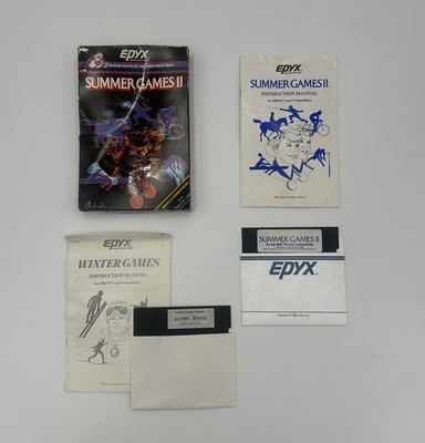 Vintage 1985 EPYX SUMMER GAMES 2 Video Game - IBM/PC 5.25'' Floppy Disk w/ Box