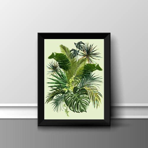 BOTANICAL LEAVES A4 PRINT PICTURE POSTER WALL ART HOME DECOR UNFRAMED