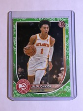 2025-26 Bowman Basketball Jalen Johnson #85 Green Pattern /99 Atlanta Hawks