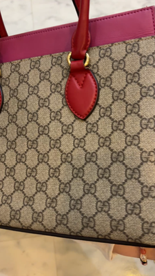 GUCCI GG Supreme 2Way Shoulder Bag Handbag pink PVC | eBay