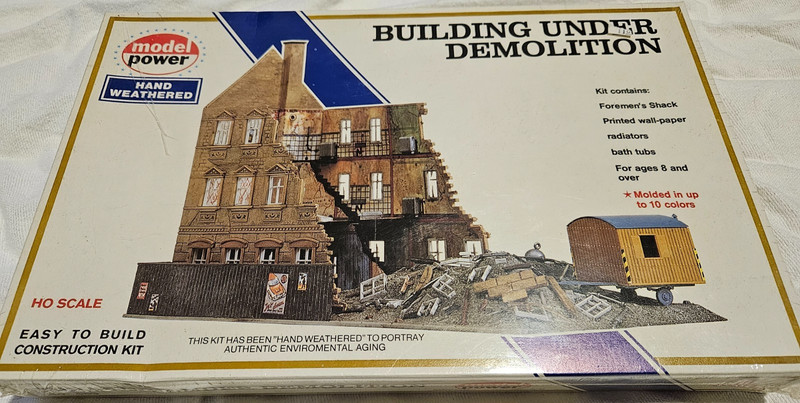 Model Power HO Scale Building Under Demolition No. 469 Kit  Sealed new