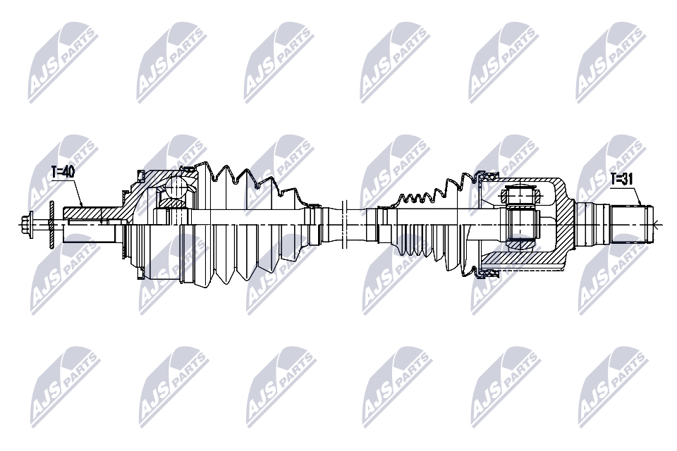 Front Left NTY NPW-VV-164 Drive Shaft - Image 3