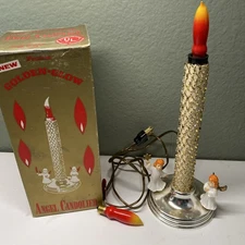 VTG PEERLESS TREE LITE CO. CHRISTMAS GOLDEN-GLOW *ANGEL CANDOLIER*