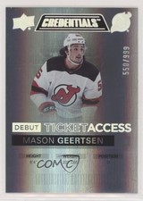 2021 Upper Deck Credentials Debut Ticket Access /999 Tier 1 Mason Geertsen 2d8