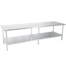 Prepline PWTG-3084 Worktable 30" x 84" x 34"H, 18GA.430 S/S Top, Galv Undershelf