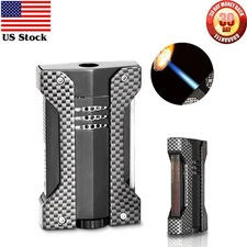 Galiner Metal Cigarette Windproof Cigar Lighter Refillable 1 Jet Butane Gas BBQ