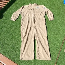 Bulwark Flame Resistant FR Uniform Coverall Workwear Mens Size 58-RG Beige