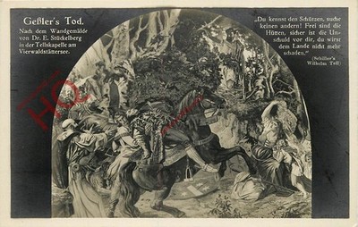 Ansichtskarte ~ Gesslers Tod, Tod
