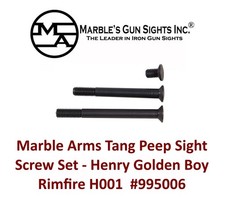 New Marble Arms Tang Peep Sight Screw Set For Henry Rimfire H001 - 995006 New Marble Arms Tang Peep Sight Screw Set For Henry Rimfire H001 - 995006