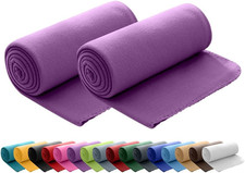 Set Di 2 Coperte in Pile Oekotex 130 X 160 Cm Circa. 400 G Pesante Con Anti-Spil