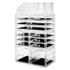 Acrylic Cosmetic Makeup Organizer Display Case Jewelry Drawer Storage Box