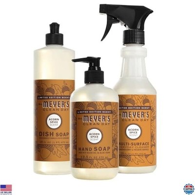 MRS. MEYER'S CLEAN DAY Acorn Spice Kitchen Gift Set - Dish Soap, Hand Soap,