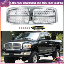 For 2006-2008 Ram 1500 2500 3500hd Chrome Front Upper Grille Laramie Style Grill