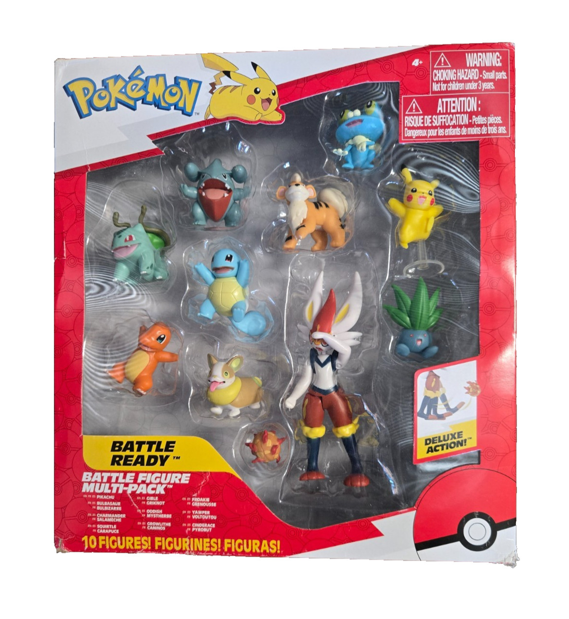 Pokemon Battle Figure 10 Pack Pikachu Charmander Squirtle Bu