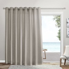 Loha Patio Grommet Top Single Curtain Panel, 108"x96", Beige