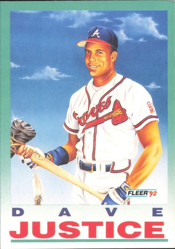 Dave Justice #713 1992 Fleer card