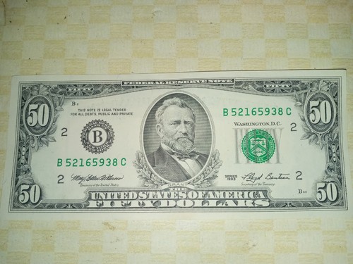 1993 $50 New York .GEM UNC B52165938C VERY CRISP - 第 1/2 張圖片