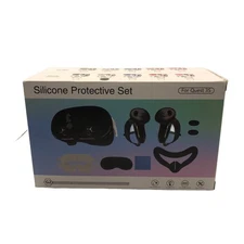 Silicone Cover Set Compatible with Meta/Oculus Quest 3s Accessories, VR Silicone