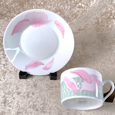 Vintage Hermes Paris Porcelain Les Pivoines Tea Cup  Saucer Tableware