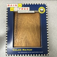 Vintage Rain Tree Wood Puzzle "color match  domino Style Matching Game   