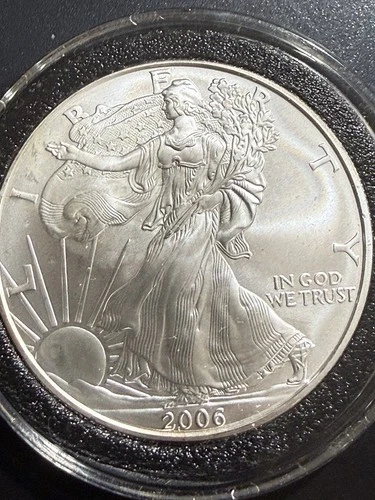 2006 USA Silver Eagle Walking Liberty Dollar Uncirculated Coin 1 oz Silver