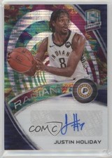 2019 Spectra Radiant Signatures Celestial Prizm 11/75 Justin Holiday Auto 1a07