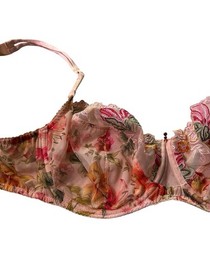 Lise Charmel Bra Folies de Fleurs 1/2 Cup Balconette Bra Pink Floral Size 34F